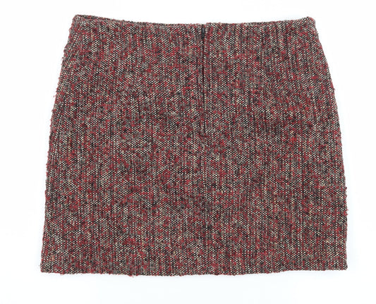 Preowrn Womens Red  Rayon A-Line Skirt Size 30 in