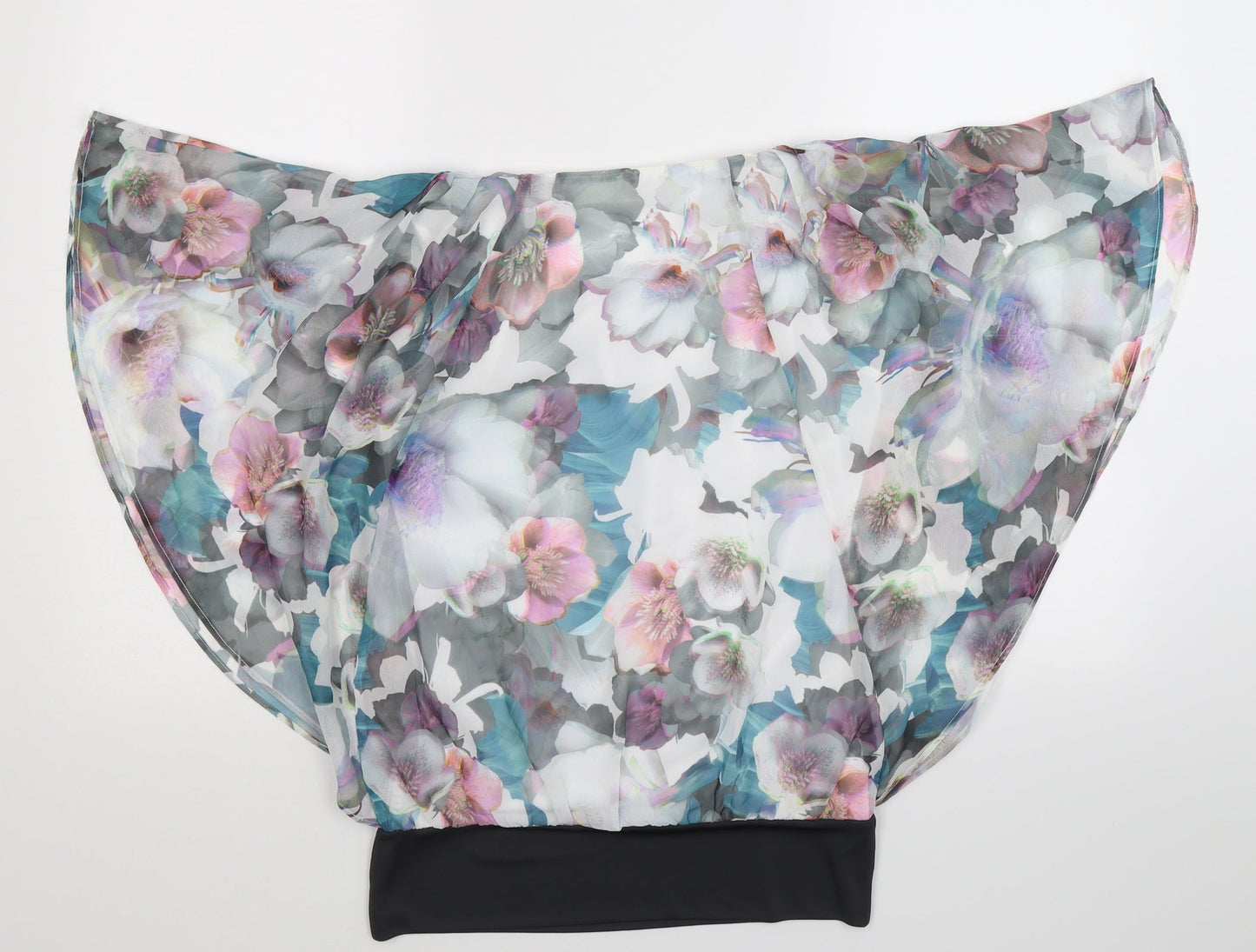 Utam Boutique Womens Multicoloured Floral  Basic Blouse Size 8