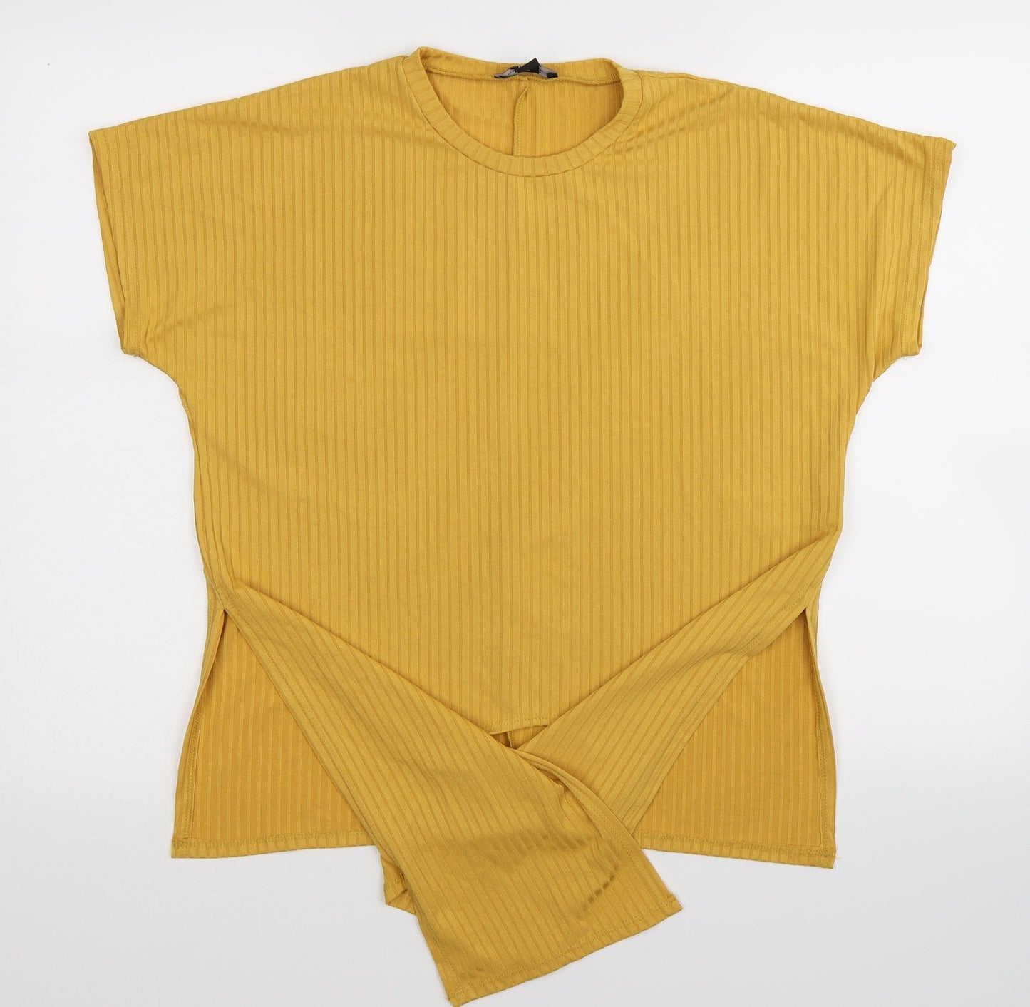 New Look Womens Yellow   Basic T-Shirt Size 6  - Oversized