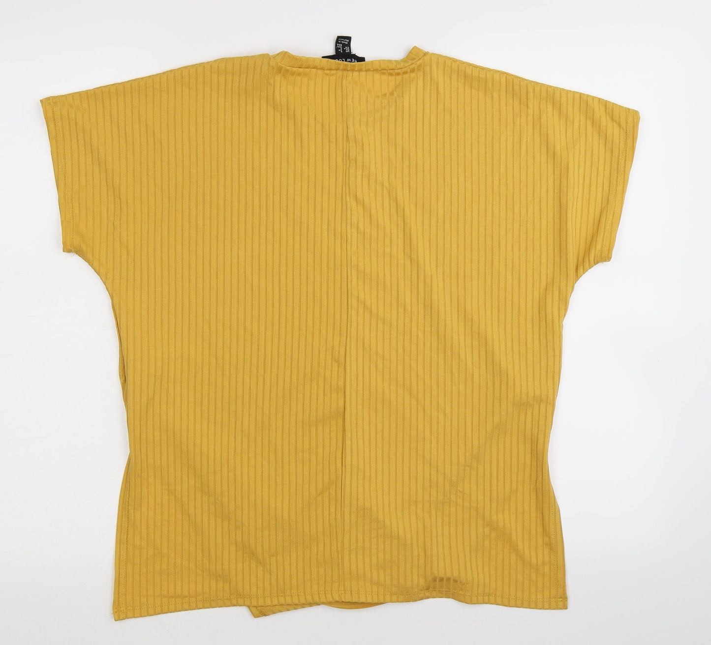 New Look Womens Yellow   Basic T-Shirt Size 6  - Oversized