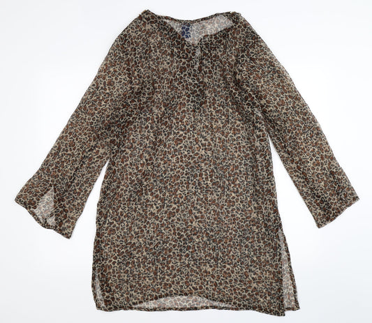 Soaked Womens Multicoloured Animal Print  Basic Blouse Size L