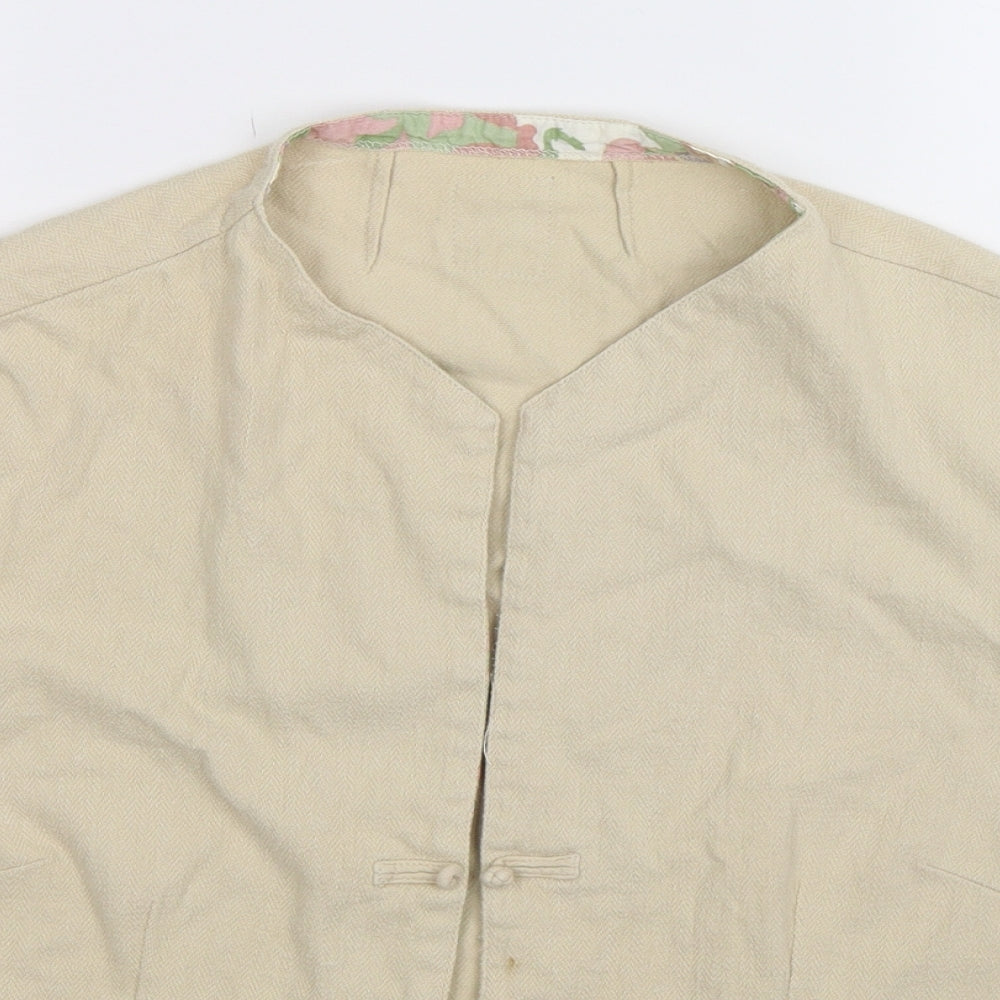 Preworn Womens Beige   Jacket Blazer Size L
