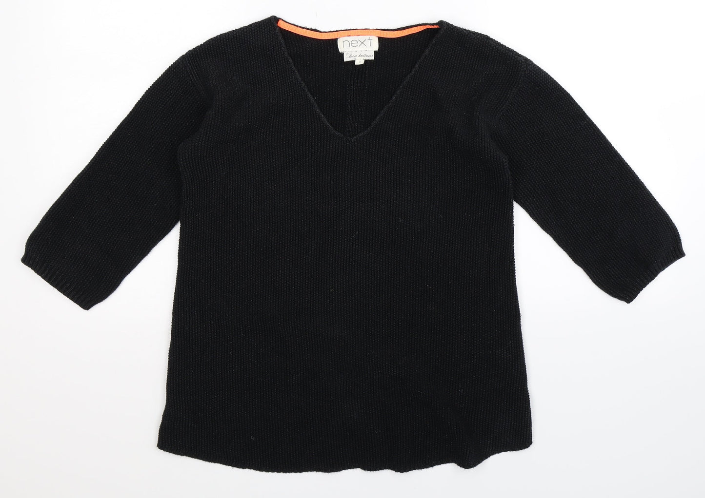 NEXT Womens Black  Knit Pullover Jumper Size 8