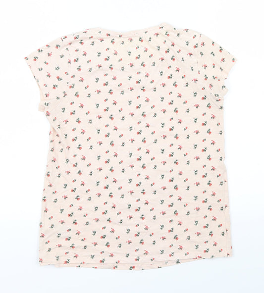 NEXT Girls Pink Floral  Basic Polo Size 10-11 Years