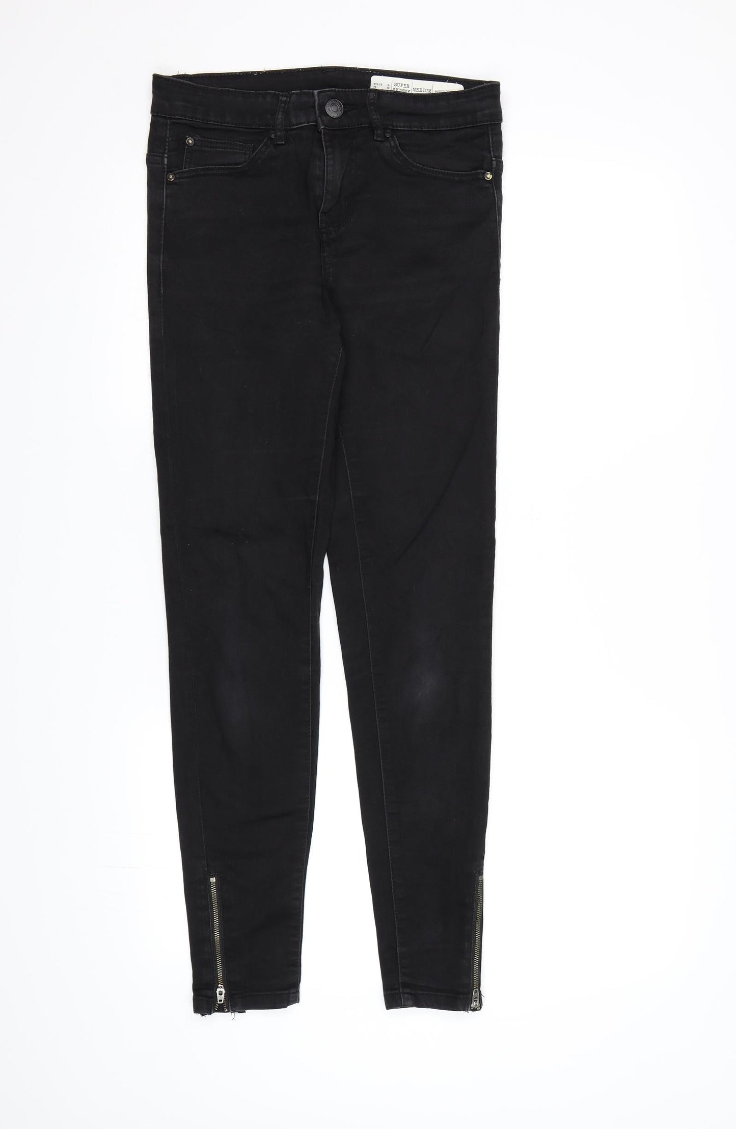 ESMARA Womens Black  Denim Skinny Jeans Size 10 L28 in