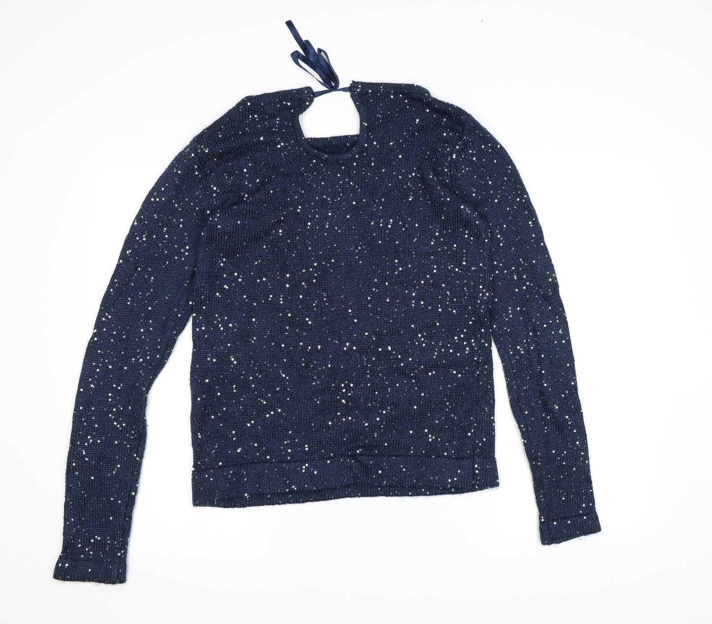Monton Womens Blue  Knit Pullover Jumper Size M