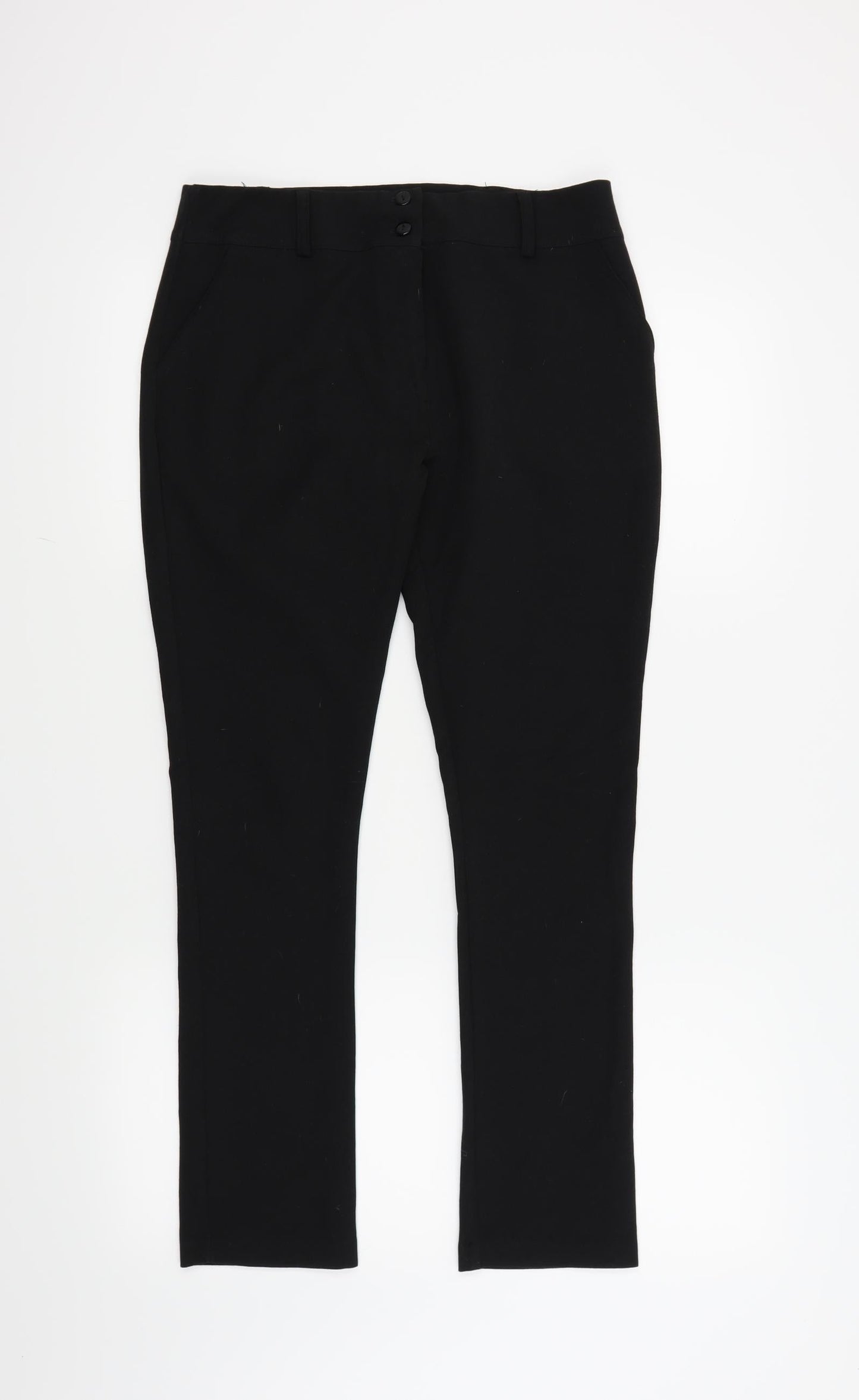 Eager Womens Black   Trousers  Size 10 L27 in