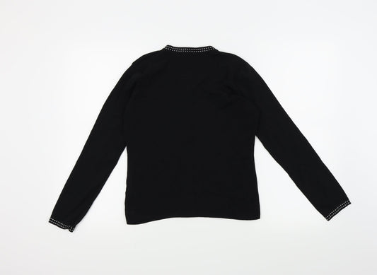 Debbie Morgan Womens Black   Pullover Jumper Size S