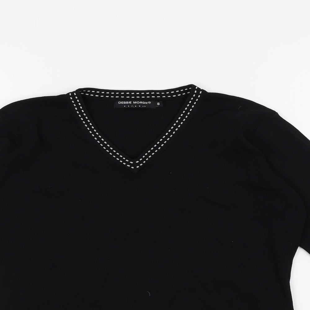 Debbie Morgan Womens Black   Pullover Jumper Size S
