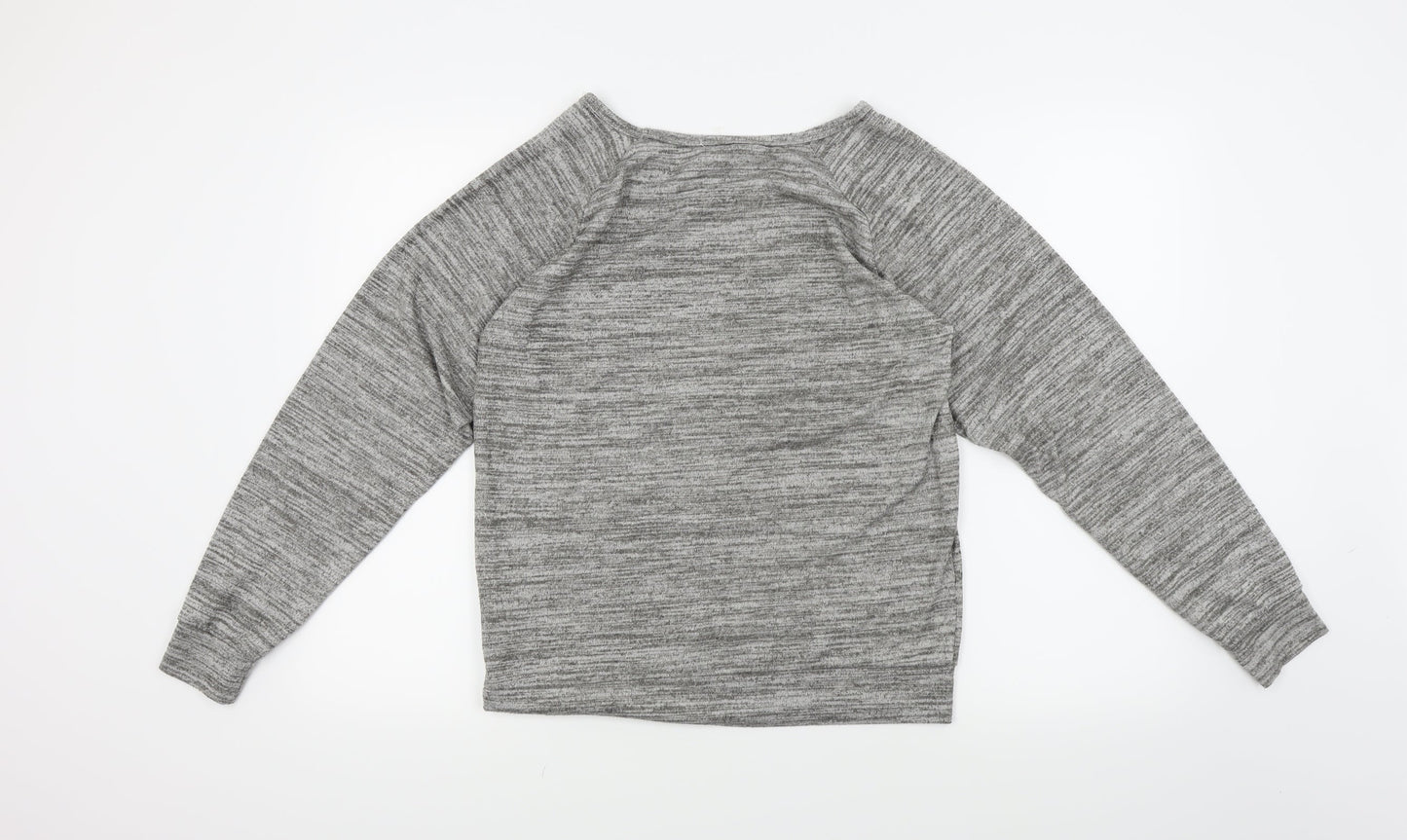Primark Womens Grey Solid  Top Pyjama Top Size 6  - Harry potter