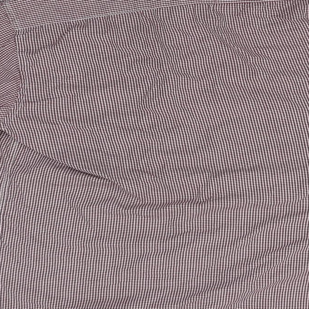 Primark Mens Red Check   Button-Up Size 16.5  - Gingham