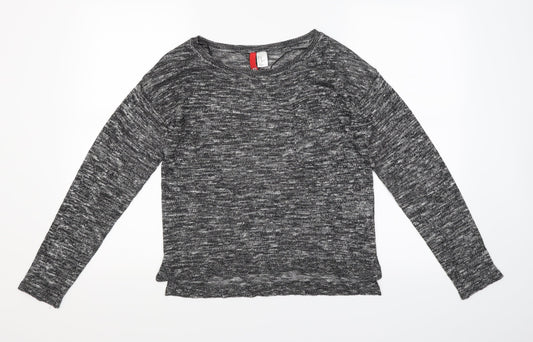 H&M Womens Grey  Knit Pullover Jumper Size XS
