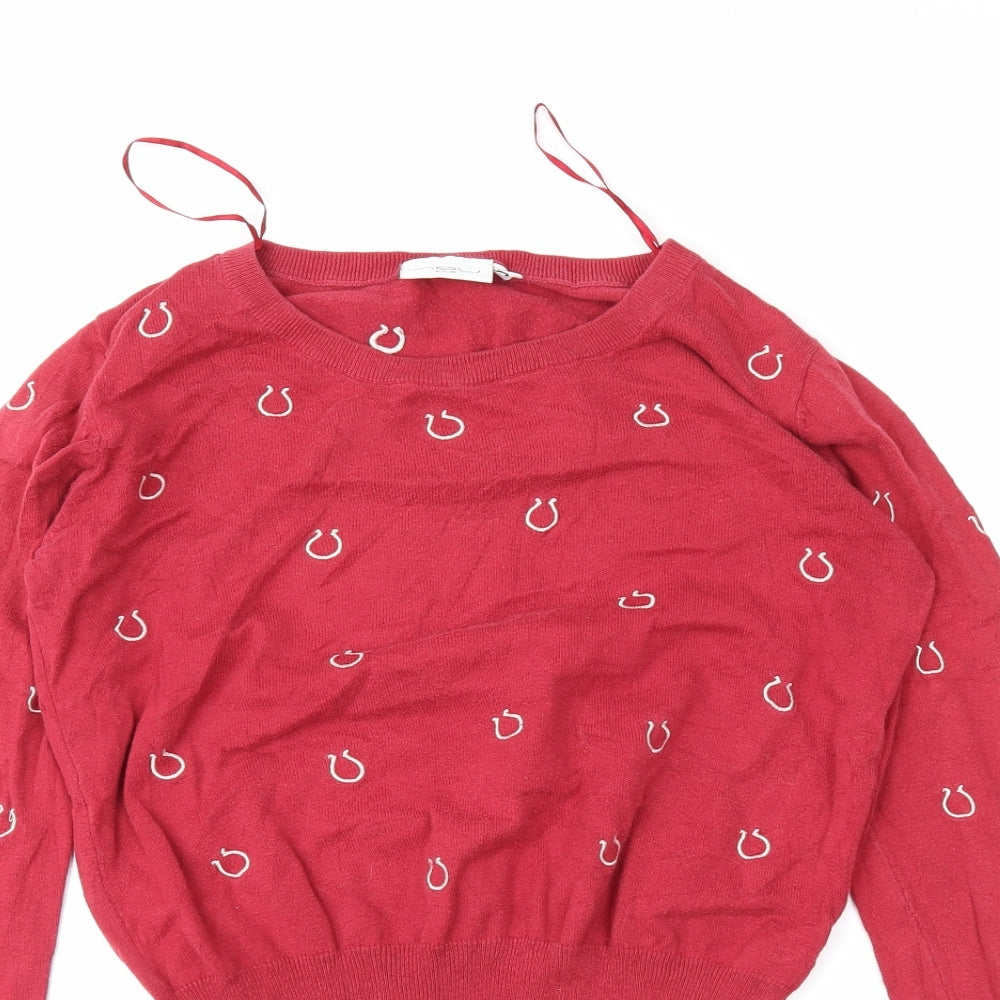 newlook Womens Red   Pullover Jumper Size 14
