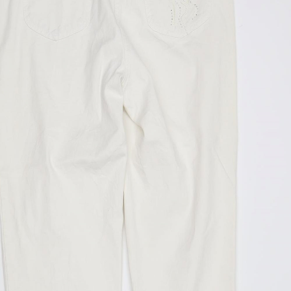 Preworn Womens Ivory   Straight Jeans Size 18 L28 in