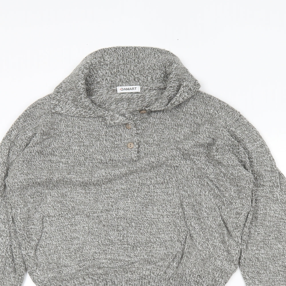 Damart Womens Grey   Henley Jumper Size 8
