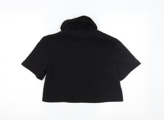 Miss Guided Womens Black   Pullover Jumper Size 6  - cropped