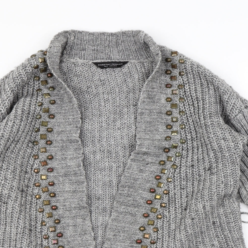 Dorothy Perkins Womens Grey   Cardigan Jumper Size 12