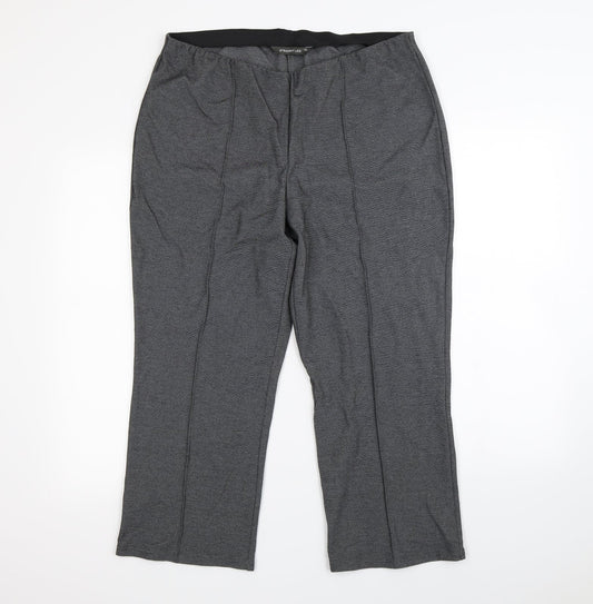 Preworn Womens Grey   Dress Pants Trousers Size 16 L24 in