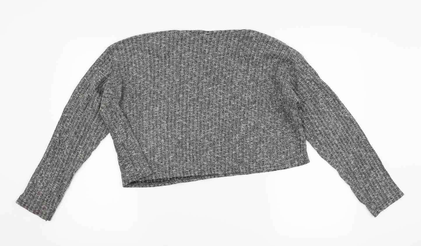 Topshop Womens Grey   Cropped T-Shirt Size 12
