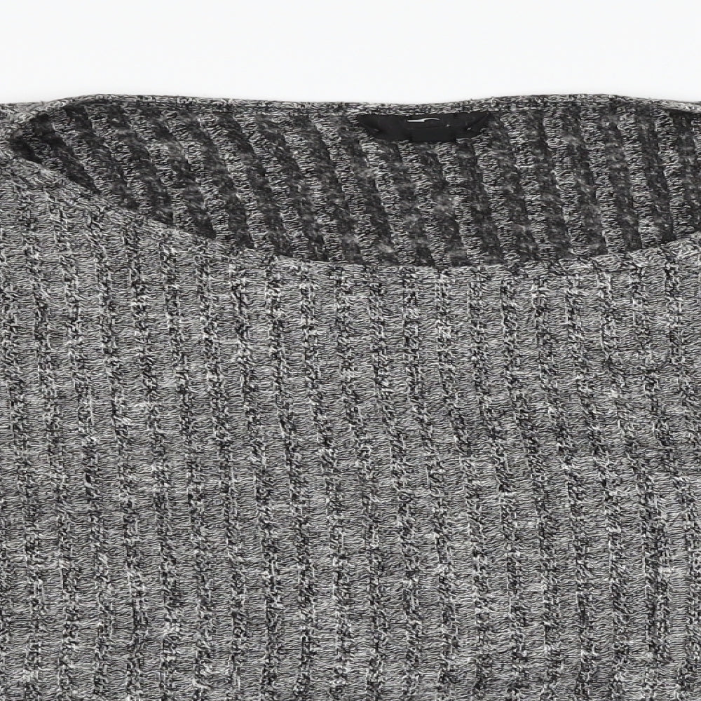 Topshop Womens Grey   Cropped T-Shirt Size 12
