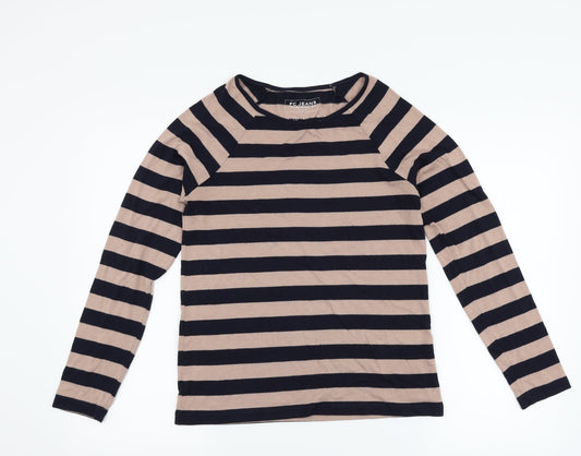 FC Jeans Womens Blue Striped  Pullover Jumper Size S