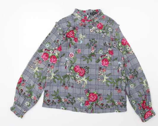 Jeuvre Womens Multicoloured Floral  Basic Blouse Size S
