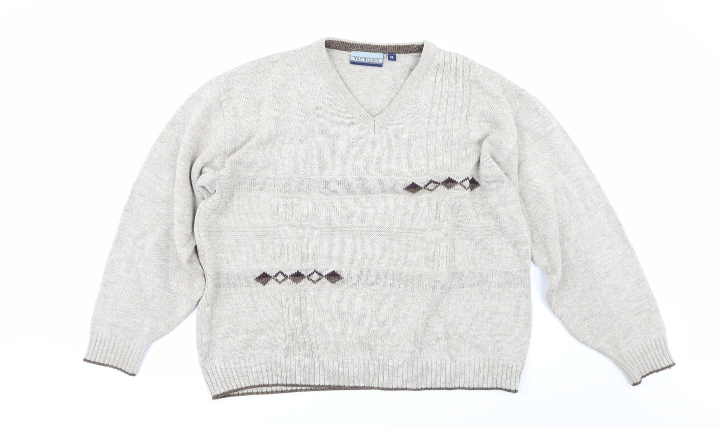 Tom Hanson Mens Beige   Pullover Jumper Size XL