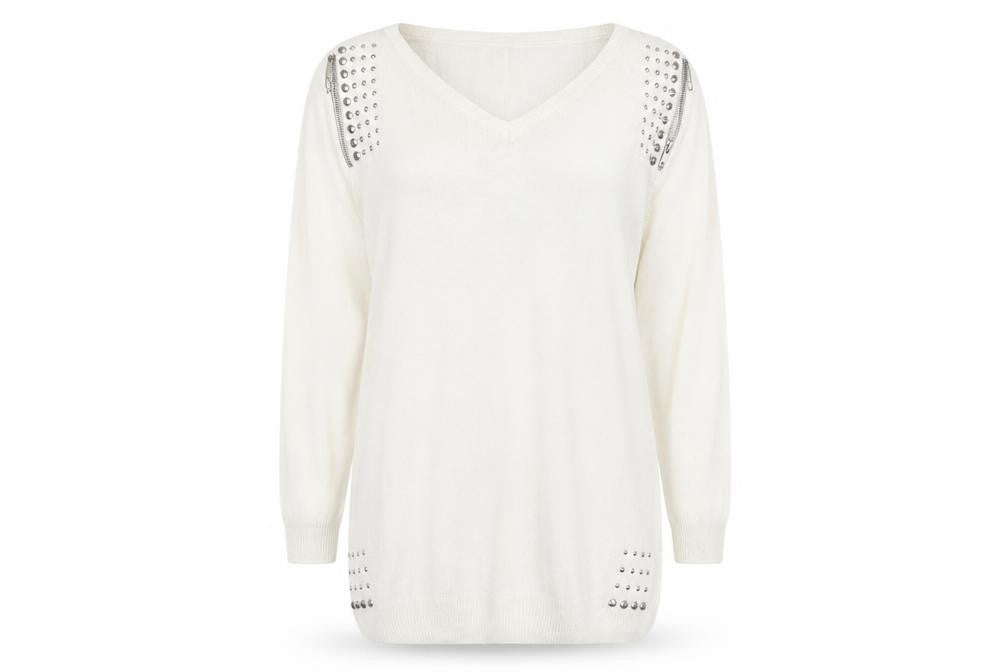 Front view of Wallis women’s ivory jumper, size S