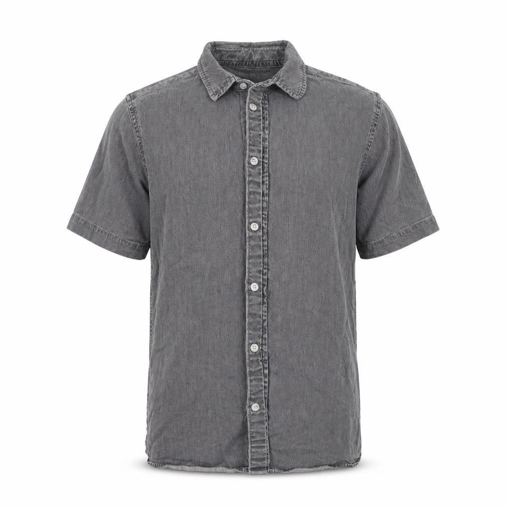 Front view of Topman men’s gold button-up, size S