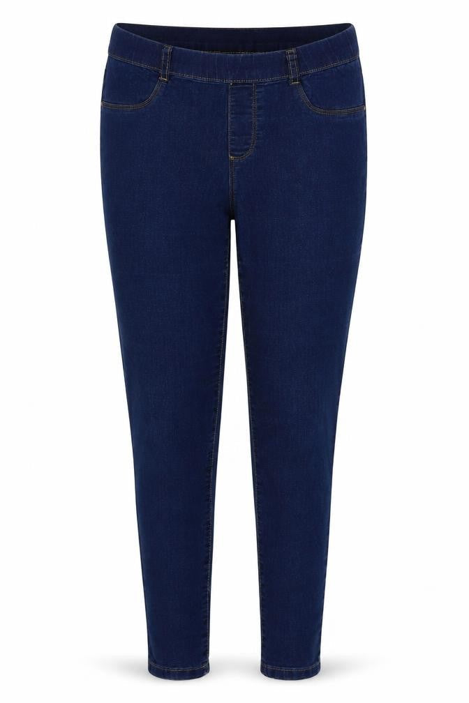 Front view of Dorothy Perkins women’s blue skinny jeans, size UK 10, 29-inch leg - stretch waistband
