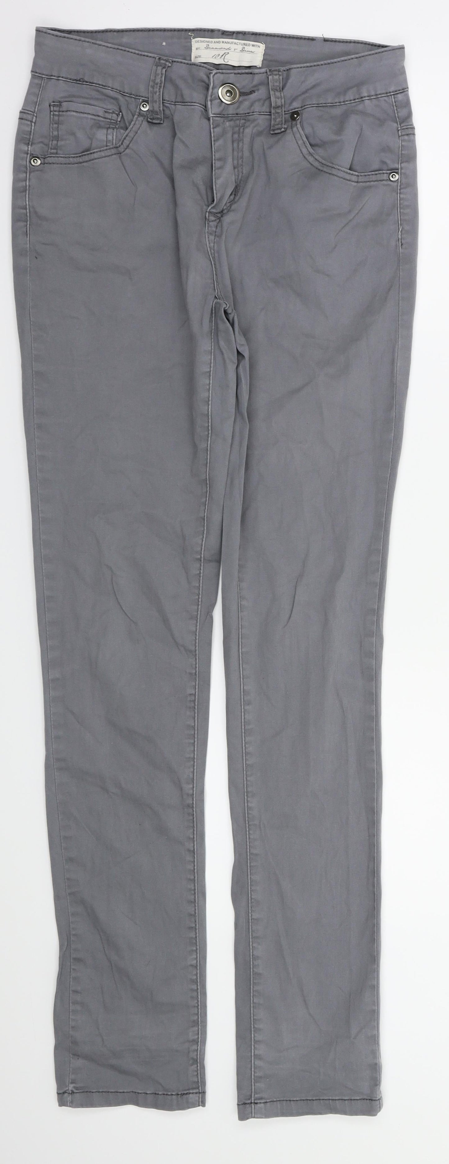 Preworn Womens Grey   Skinny Jeans Size 10 L31 in
