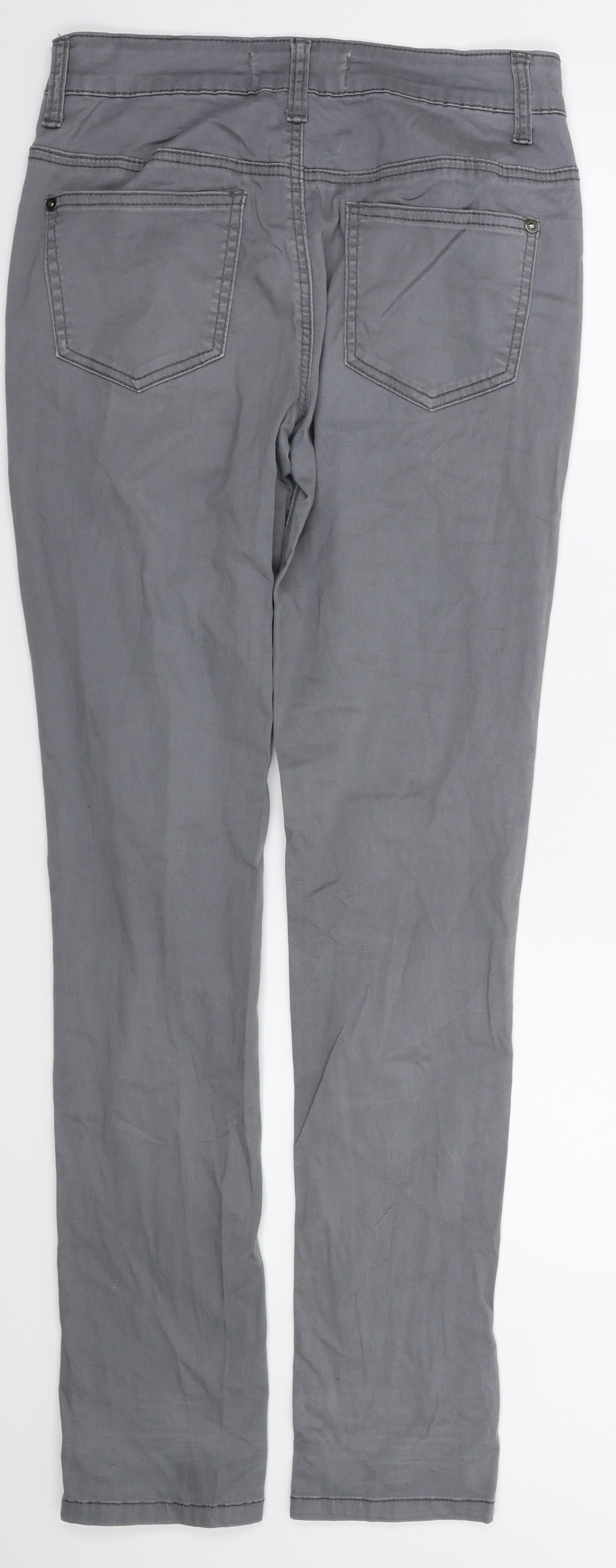 Preworn Womens Grey   Skinny Jeans Size 10 L31 in