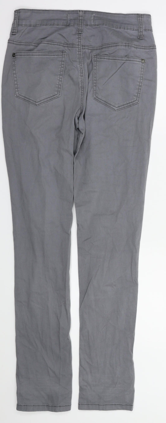Preworn Womens Grey   Skinny Jeans Size 10 L31 in