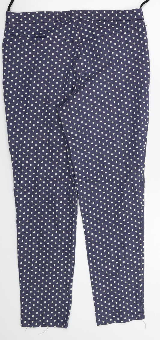 miko Womens Blue Polka Dot  Trousers  Size 32 in L26 in