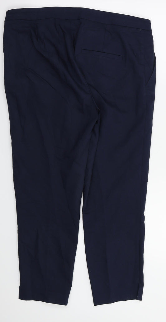 H&M Womens Blue   Trousers  Size 12 L26 in