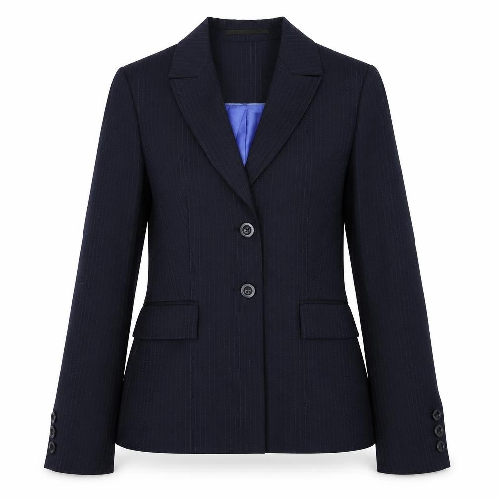 Front view of Slater women’s blue jacket blazer, size UK 8