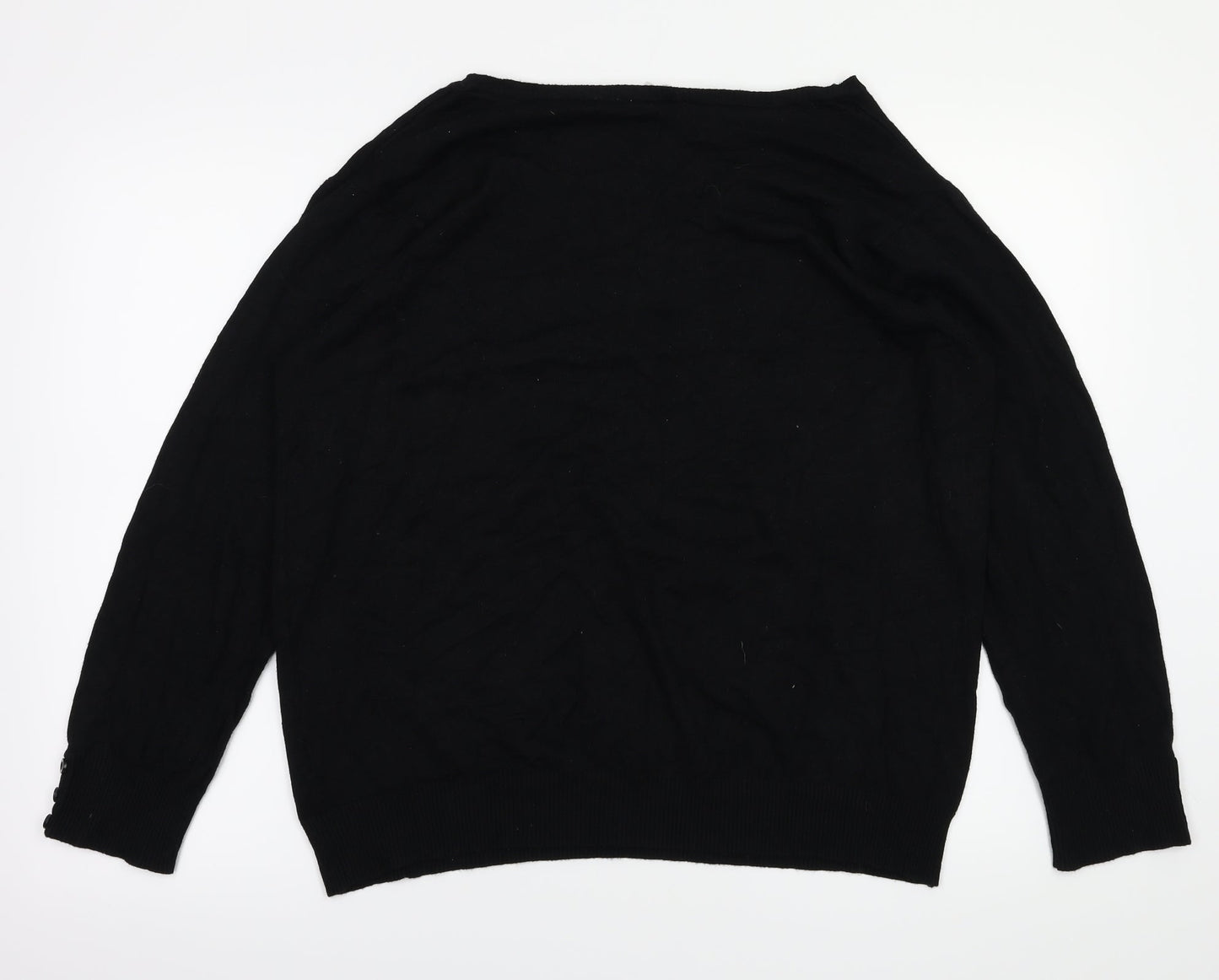 Peacocks Womens Black   Pullover Jumper Size 20