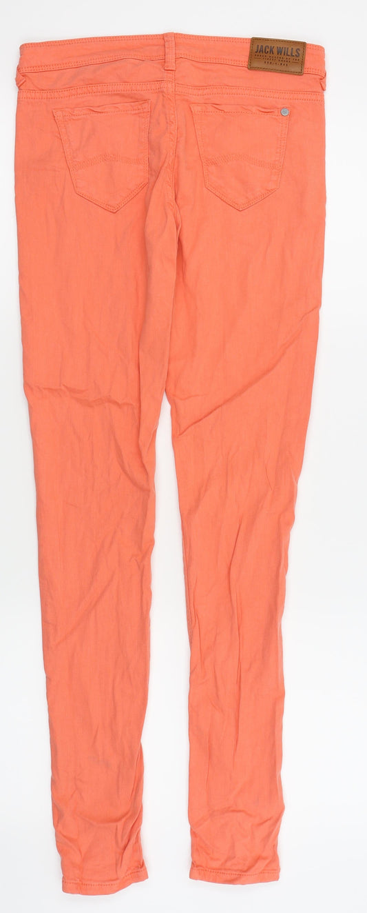 Jack Wills Womens Orange   Skinny Jeans Size 26 in L32 in