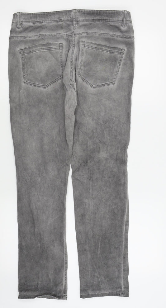 UpFashion Womens Grey   Skinny Jeans Size 12 L27.5 in