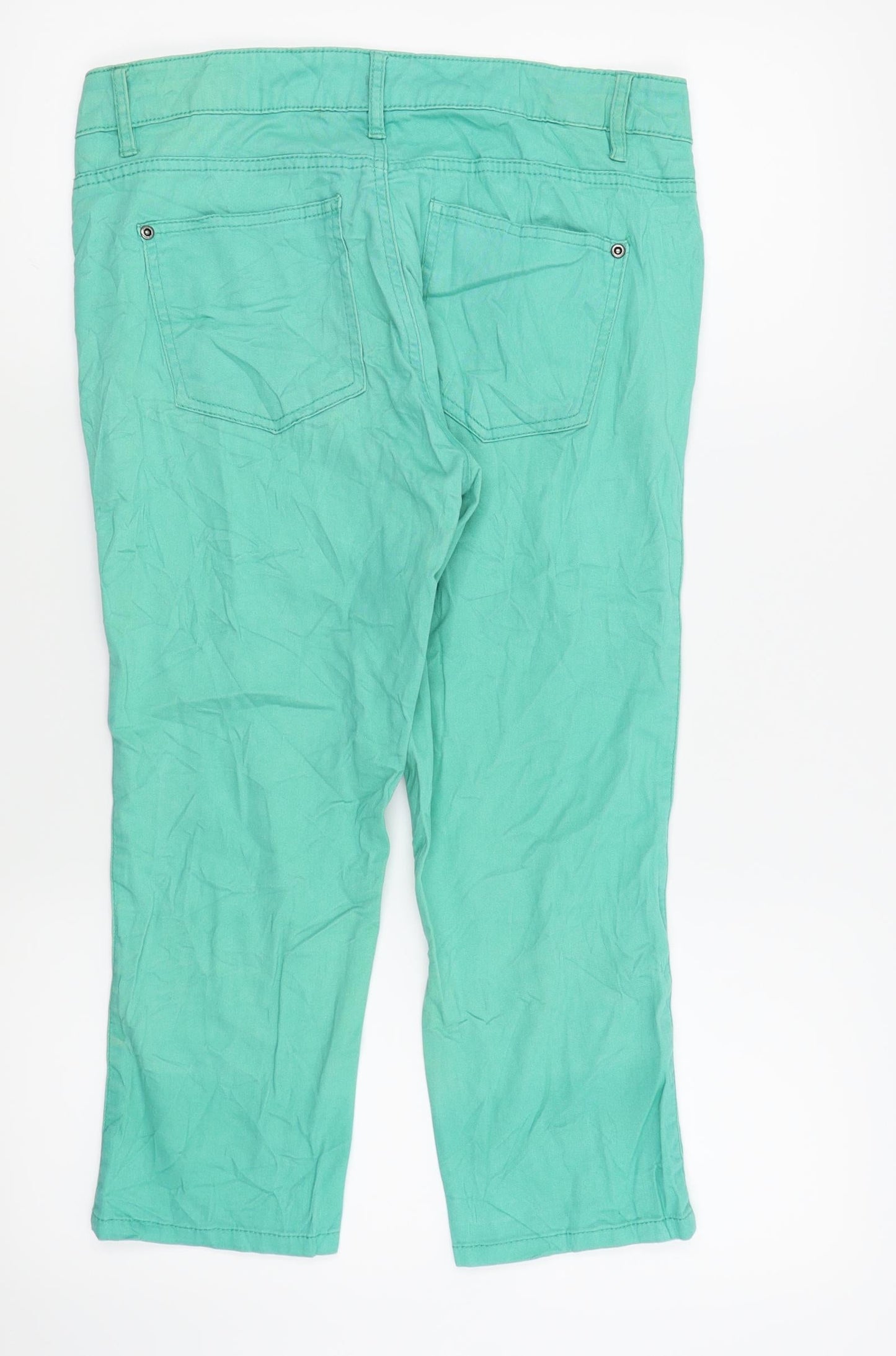 OKAY Womens Green   Capri Jeans Size 10 L20.5 in