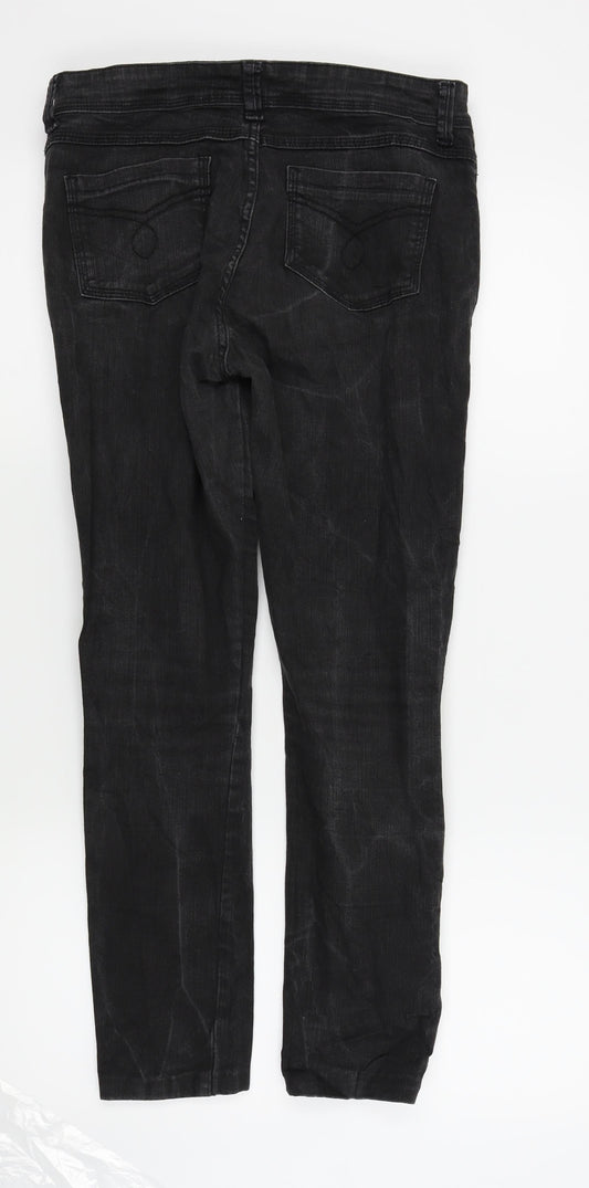 DENIM AND CO Womens Black   Skinny Jeans Size 12 L26 in