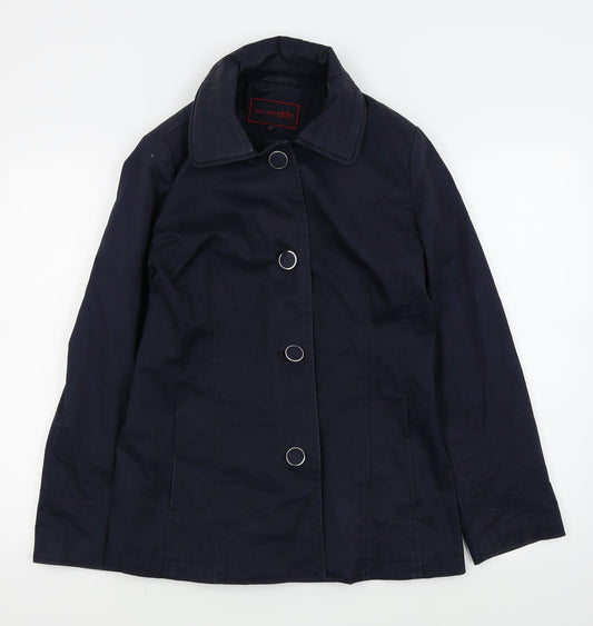 Per Una Womens Blue   Rain Coat Coat Size 12