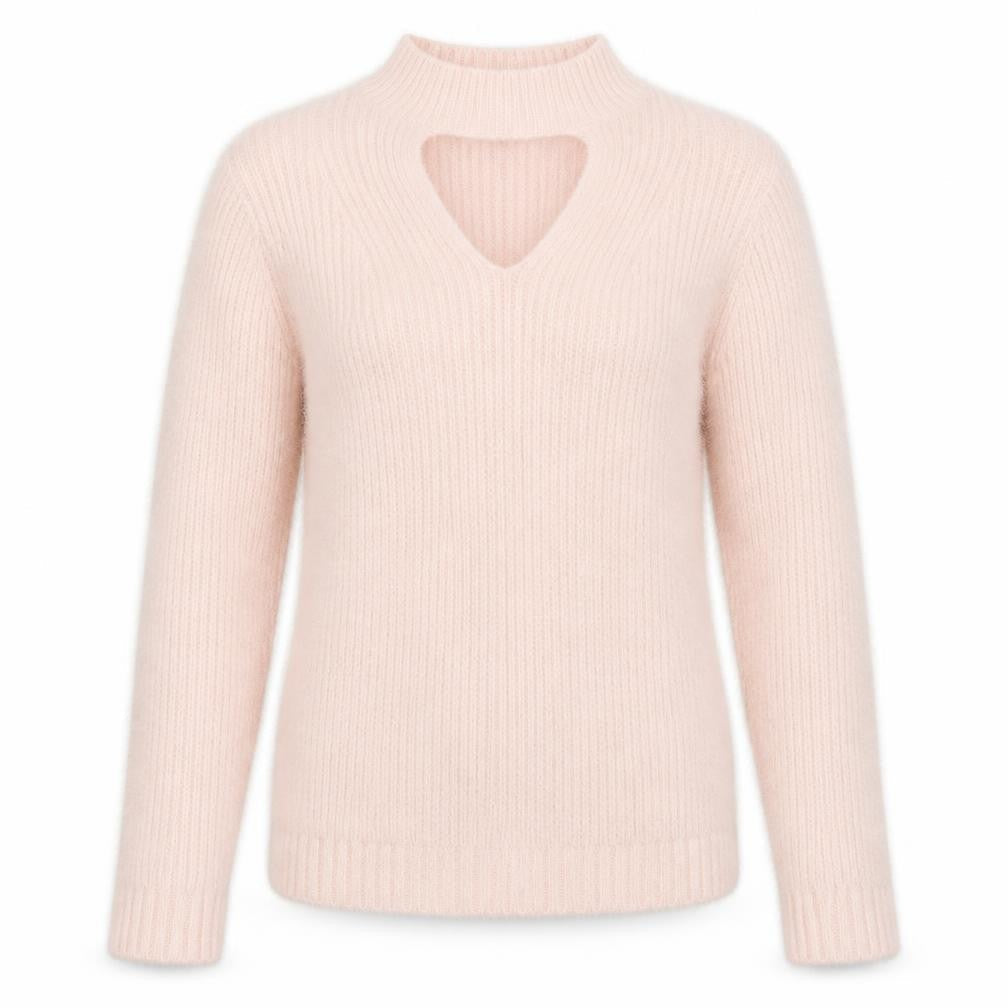 Front view of Peacocks women’s pink jumper, size S
