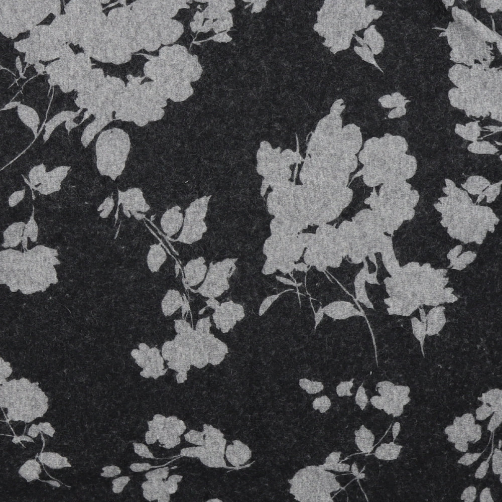 Roman Womens Grey Floral  Basic T-Shirt Size 12