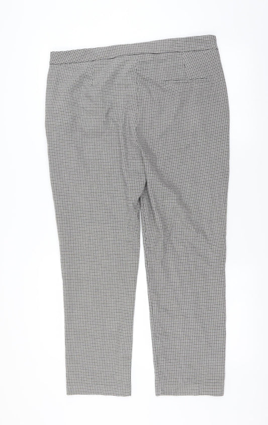 Zara Womens Grey Houndstooth  Trousers  Size 2XL L27 in