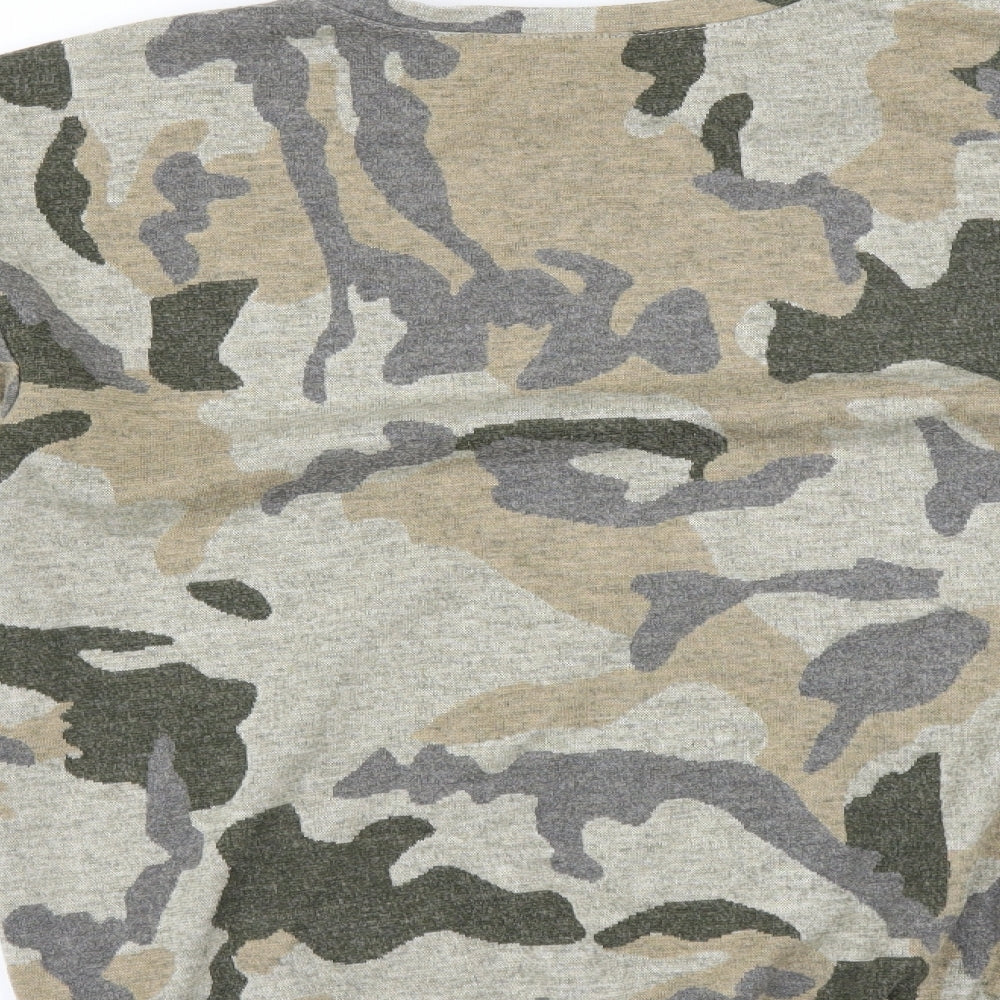 Select Mens Green Camouflage  Pullover Sweatshirt Size S