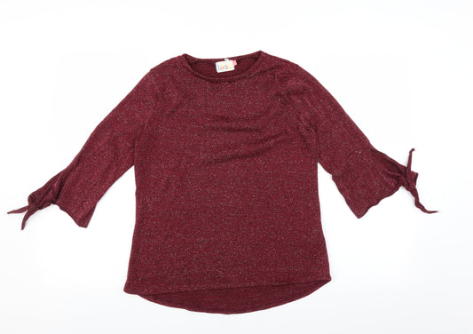 Lotties Womens Purple   Pullover Jumper Size 8  - glittery