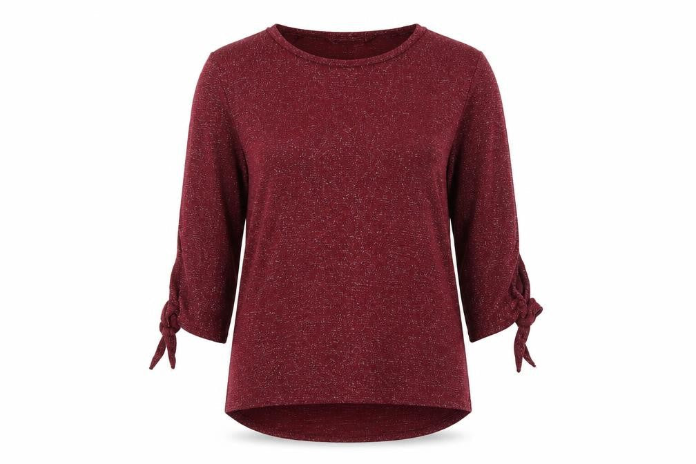 Front view of Lotties women’s purple jumper, size UK 8, - glittery