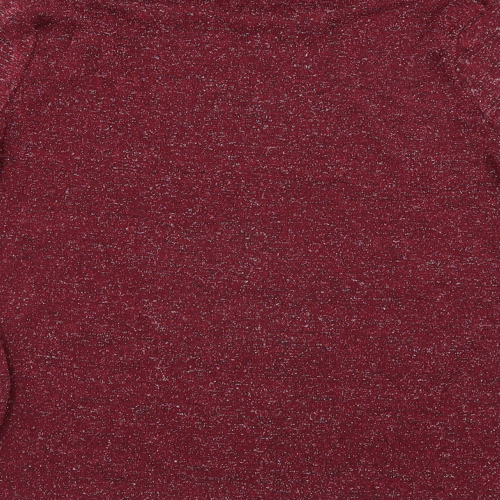 Lotties Womens Purple   Pullover Jumper Size 8  - glittery