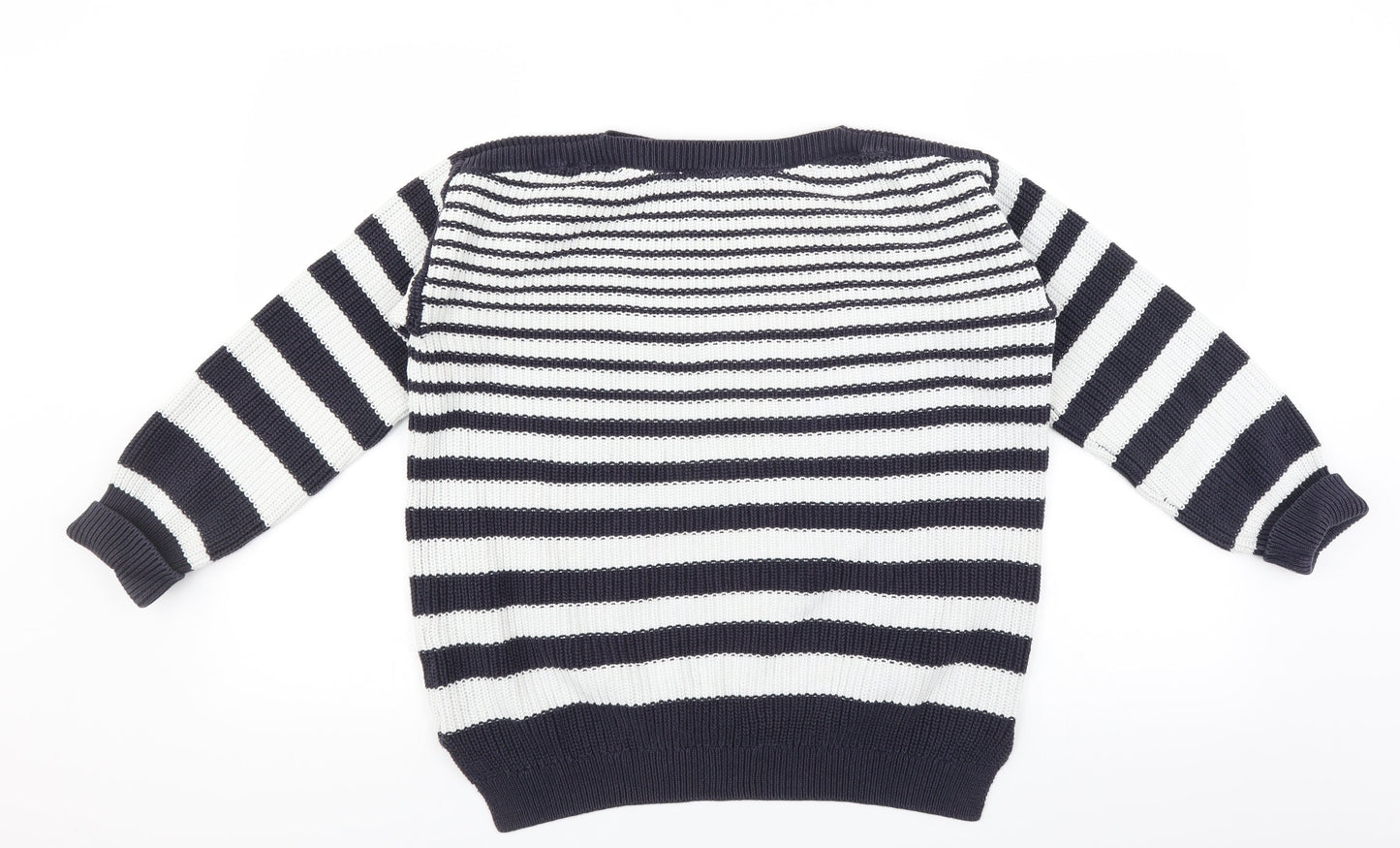 Marks and Spencer Womens Blue Striped  Pullover Jumper Size M